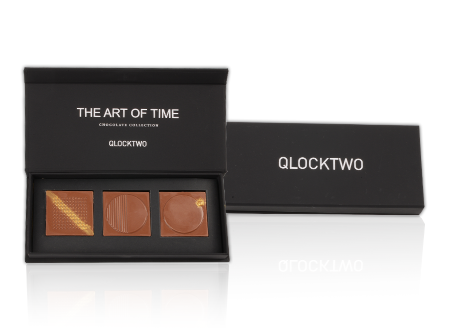 Custom, 3 Pcs Time Story  Customized Pure Belgian Chocolate In A Customised Box. Click For Details